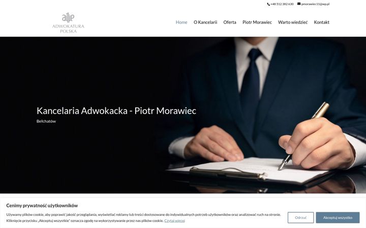 Skjámynd af adwokatmorawiec-belchatow.pl