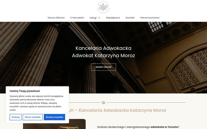 Ekraanipilt saidist adwokatmoroz.com