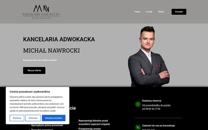 Screenshot of adwokatnawrocki.com