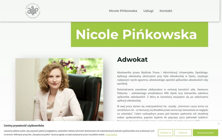 Skjámynd af adwokatnp.opole.pl
