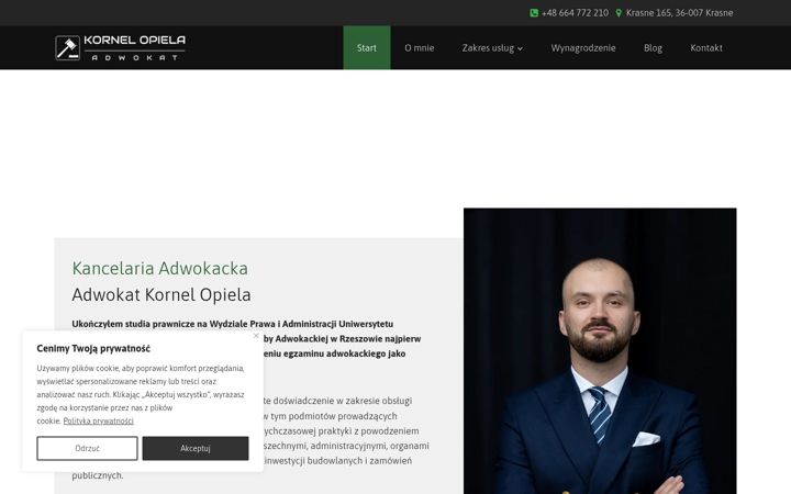 Kuvakaappaus sivustosta adwokatopiela.com.pl