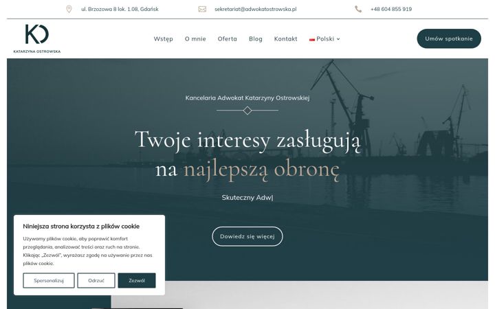 Screenshot of adwokatostrowska.pl