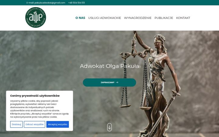 Screenshot of adwokatpakula.pl
