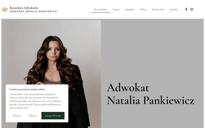 Kuvakaappaus sivustosta adwokatpankiewicz.pl