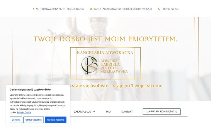 Kuvakaappaus sivustosta adwokatperech-skierkowska.pl
