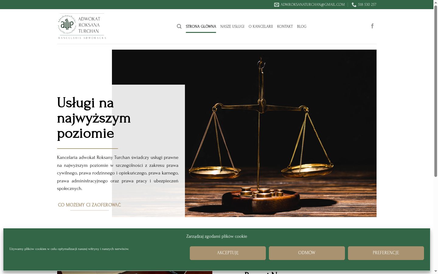 Zrzut ekranu banera zgody wyświetlanego przed jakąkolwiek interakcją
