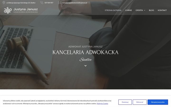 Screenshot of adwokatsiedlcejanusz.pl