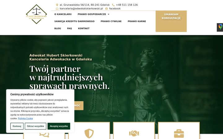 Ekraanipilt saidist adwokatskierkowski.pl