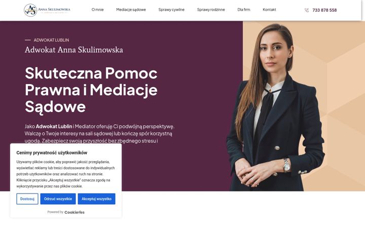 Ekraanipilt saidist adwokatskulimowska.pl