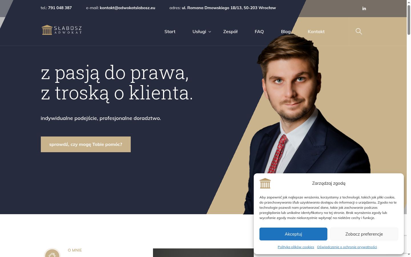 Skärmbild av samtyckesbannern som visades före någon interaktion