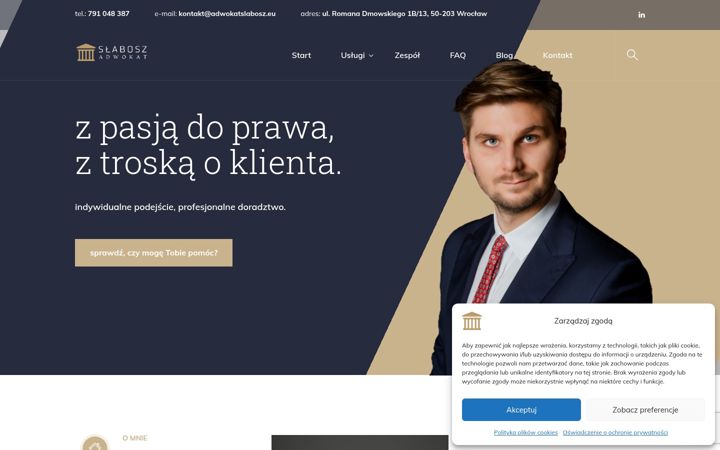 Screenshot of adwokatslabosz.eu