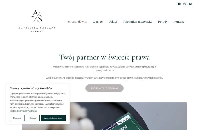Screenshot of adwokatsobczak.pl