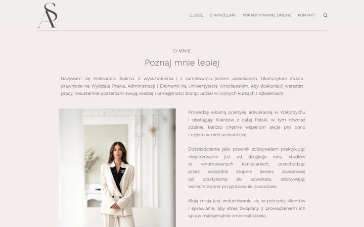 Screenshot of adwokatsulima.pl