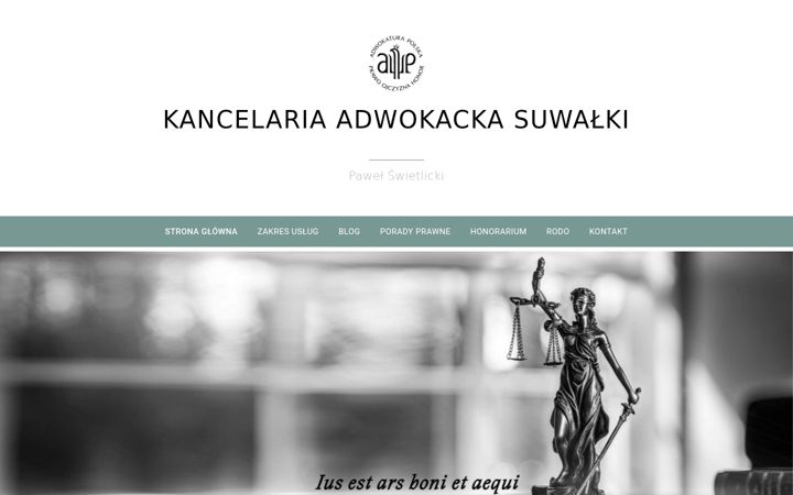 Kuvakaappaus sivustosta adwokatswietlicki.com.pl