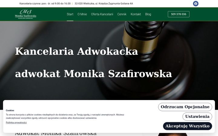 Ekraanipilt saidist adwokatszafirowska.pl