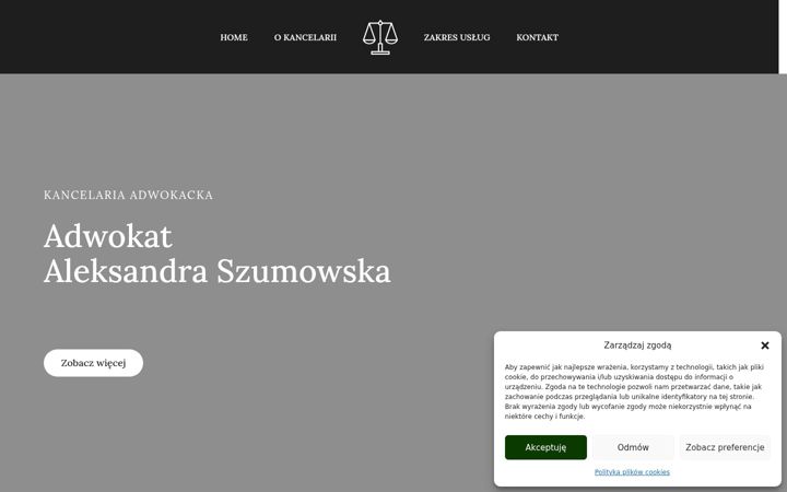 Screenshot of adwokatszumowska.pl