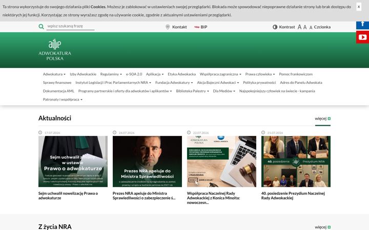 Screenshot of adwokatura.pl