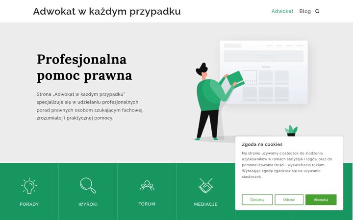 Ekraanipilt saidist adwokatwkazdymprzypadku.pl