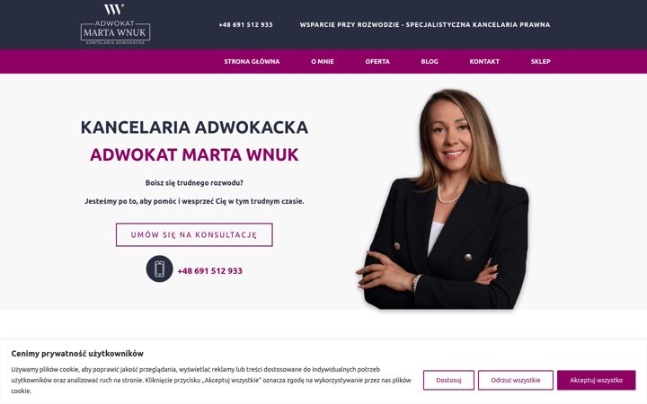 Screenshot of adwokatwnuk.pl