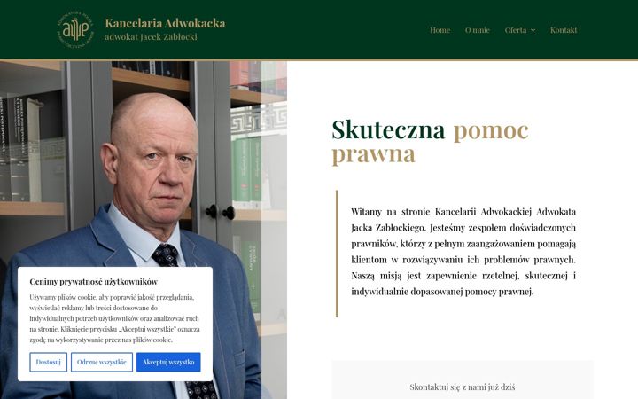 Ekraanipilt saidist adwokatzablocki.pl