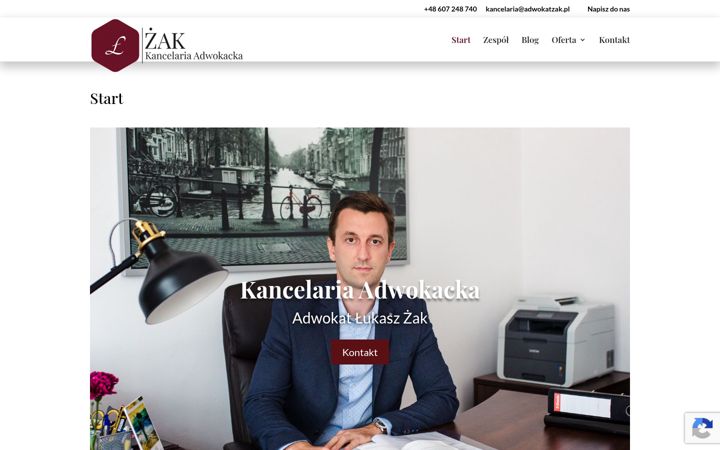 Captură de ecran a adwokatzak.pl