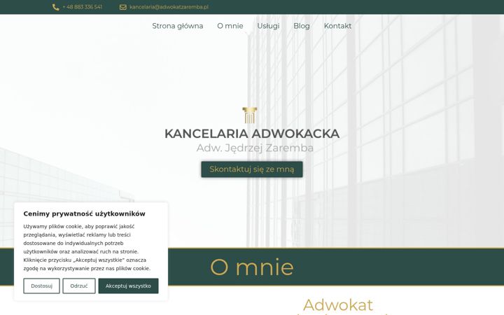 Screenshot of adwokatzaremba.pl