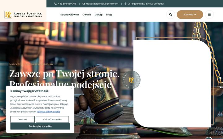 Screenshot of adwokatzolyniak.pl