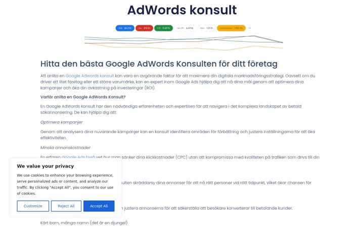 Screenshot of adwordskonsult.com