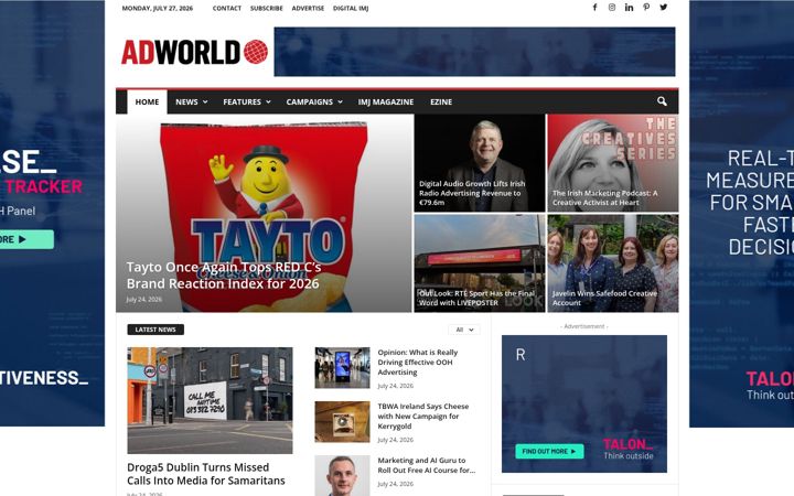 Skjámynd af adworld.ie