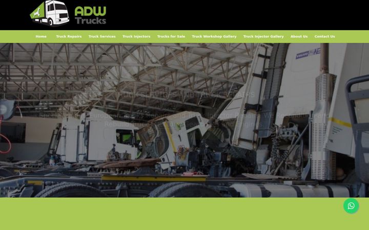 Screenshot of adwtruckservices.co.za
