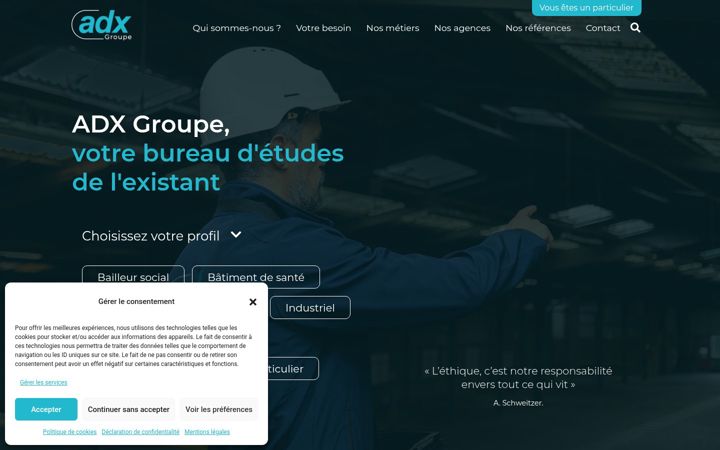 Screenshot of adx-groupe.com