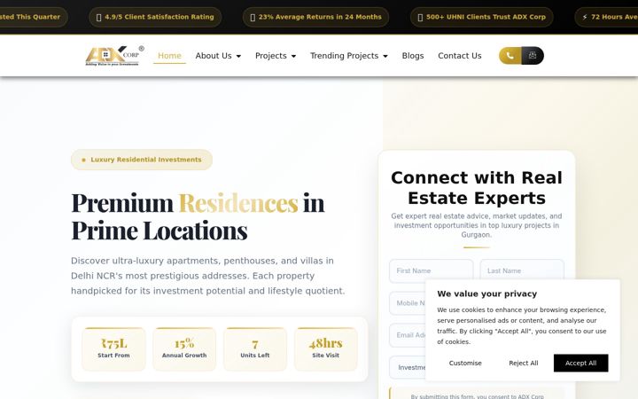 Screenshot di adxcorp.in