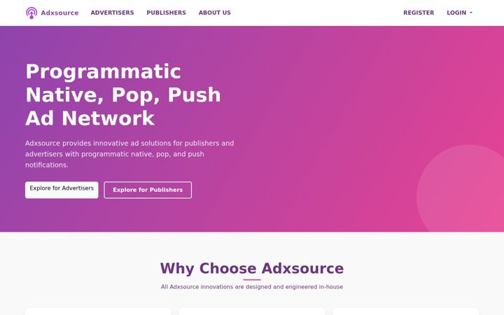 Screenshot of adxsource.com