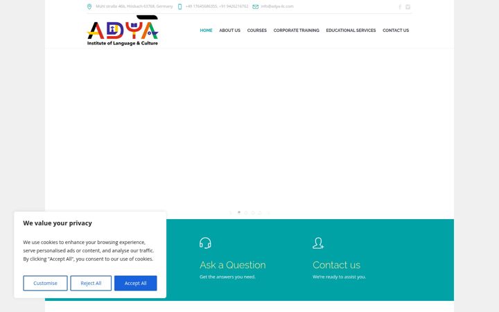 Screenshot of adya-ilc.com