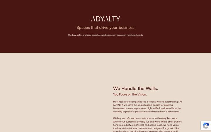 Captura de ecrã de adyalty.com