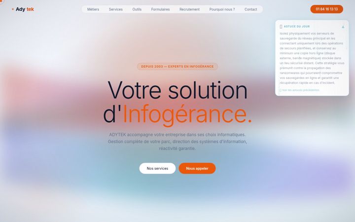 Screenshot of adytek.com