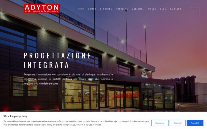 Screenshot ta' adyton.it