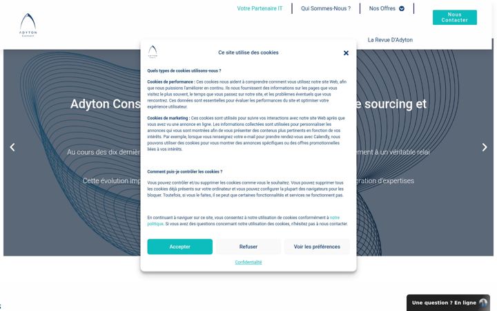 Screenshot of adytonconseil.com