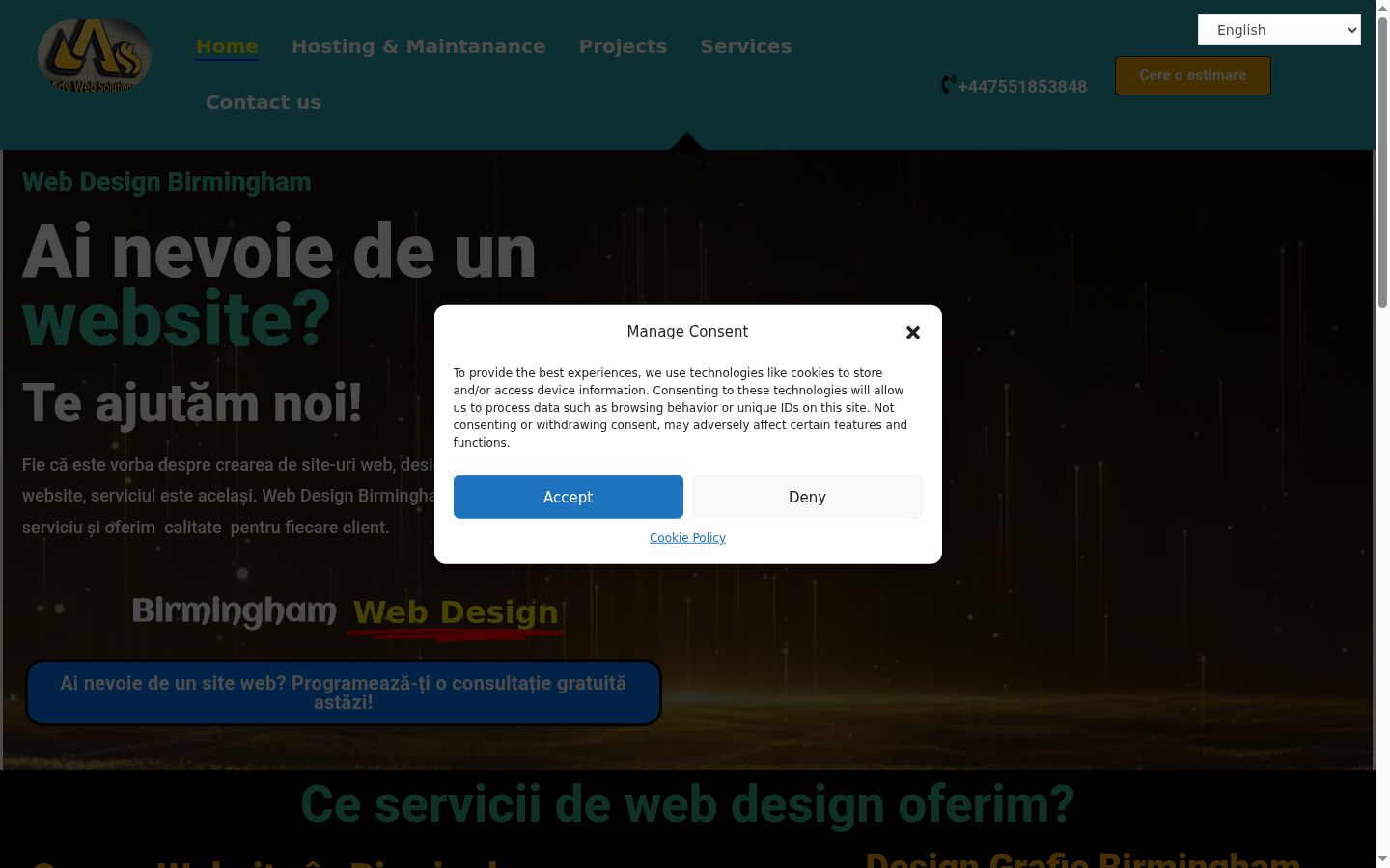 Screenshot tal-banner tal-kunsens muri qabel kwalunkwe interazzjoni