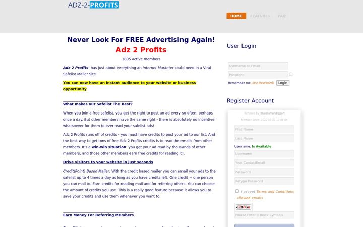 Screenshot of adz-2-profits.com