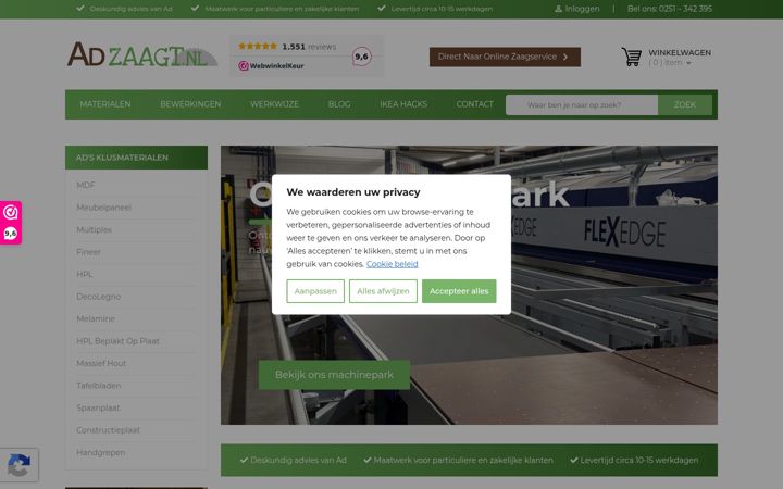 Screenshot ta' adzaagt.nl