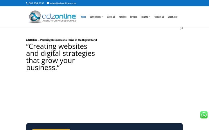 Screenshot of adzonline.co.za