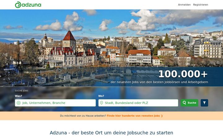Screenshot of adzuna.ch