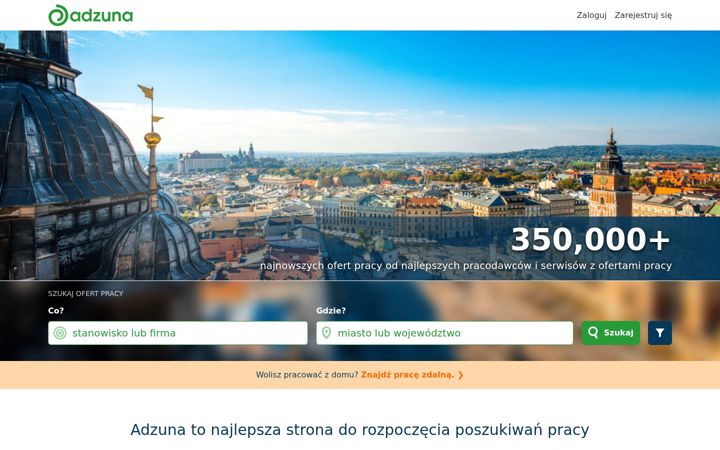 Screenshot of adzuna.pl