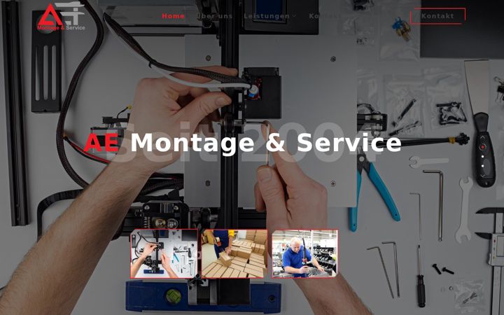 Screenshot von ae-montage.com