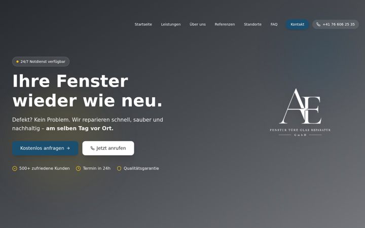 Screenshot of ae-rep.ch