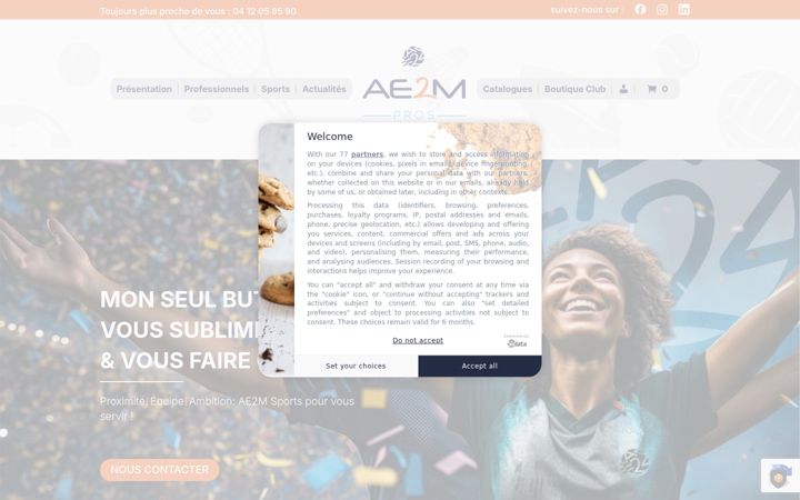Screenshot of ae2m-sports.com