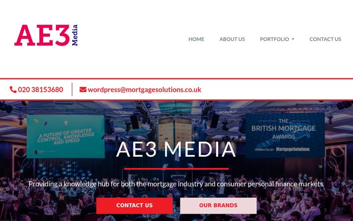 Screenshot of ae3media.co.uk