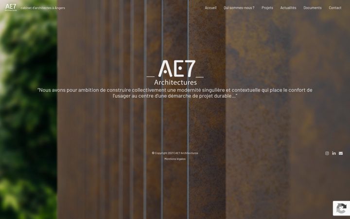 Screenshot von ae7archi.com
