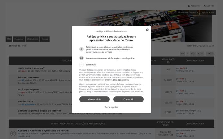 Screenshot von ae86pt.com